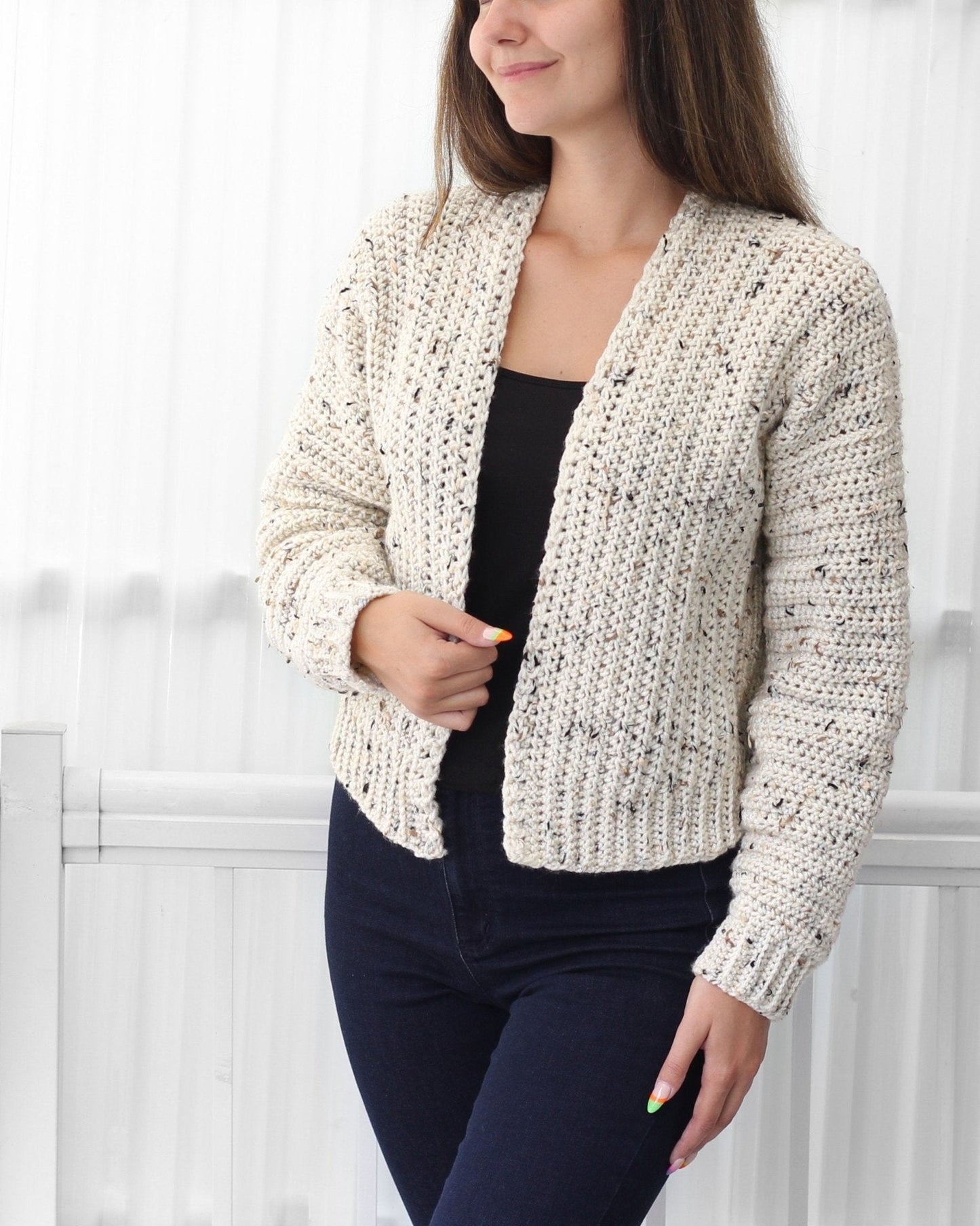 ASHLEY Cardigan Crochet Pattern | Weekend-Ready Everyday Layer | PDF (XS–3XL) - Hakel Liebe