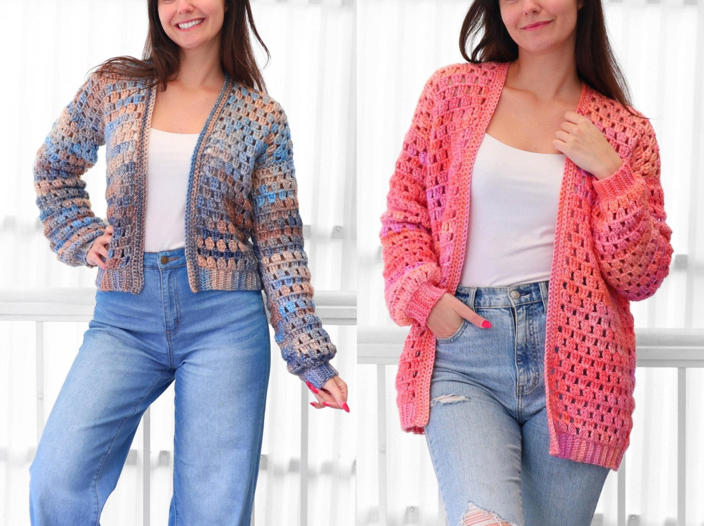 ELOISE Cardigan Crochet Pattern | Cropped & Long Versions Included | PDF (XS–3XL) - Hakel Liebe