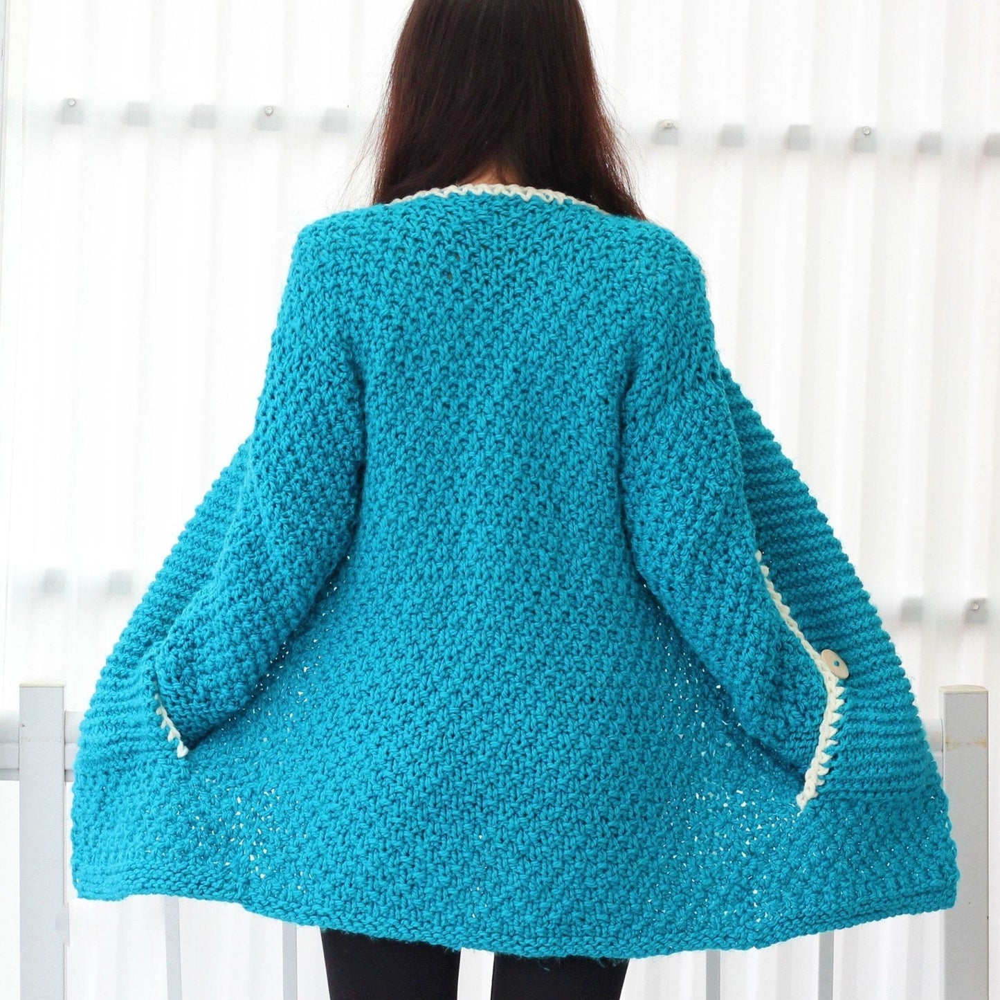 TANYA Cardigan Knitting Pattern | Kids to Adult 3XL | PDF Download - Hakel Liebe