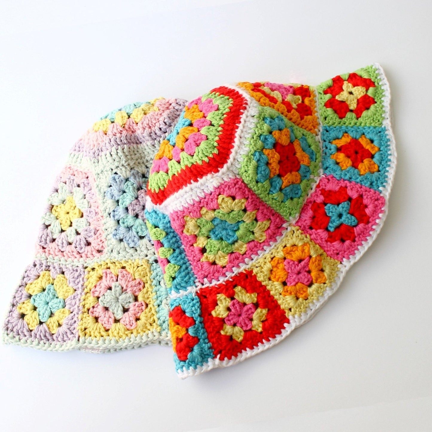 ALICE Bucket Hat Crochet Pattern | Granny Square Sun Hat | PDF - Hakel Liebe