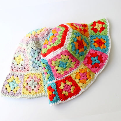 ALICE Bucket Hat Crochet Pattern | Granny Square Sun Hat | PDF - Hakel Liebe