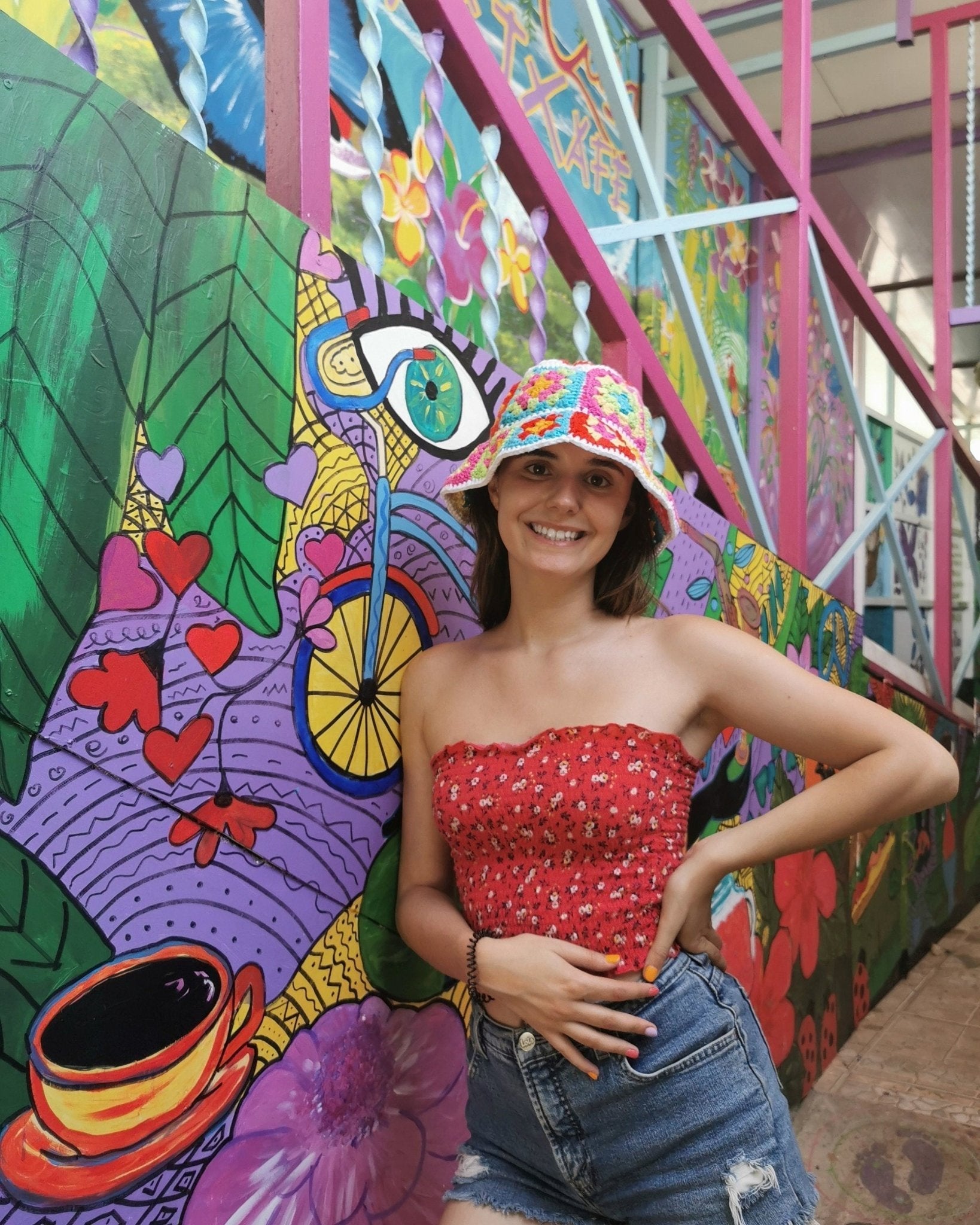 ALICE Bucket Hat Crochet Pattern | Granny Square Sun Hat | PDF - Hakel Liebe