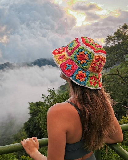 ALICE Bucket Hat Crochet Pattern | Granny Square Sun Hat | PDF - Hakel Liebe