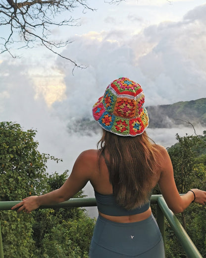 ALICE Bucket Hat Crochet Pattern | Granny Square Sun Hat | PDF - Hakel Liebe
