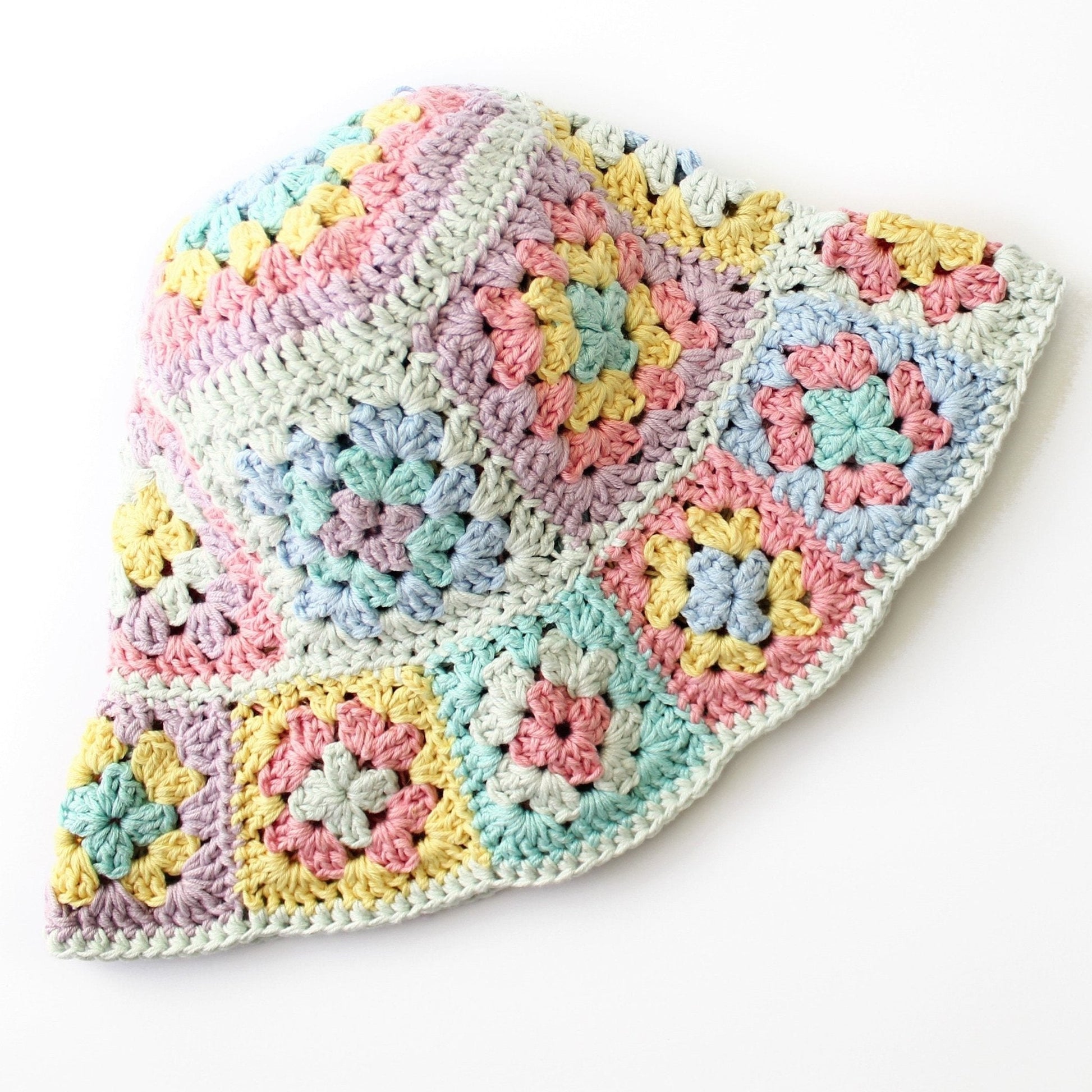 ALICE Bucket Hat Crochet Pattern | Granny Square Sun Hat | PDF - Hakel Liebe
