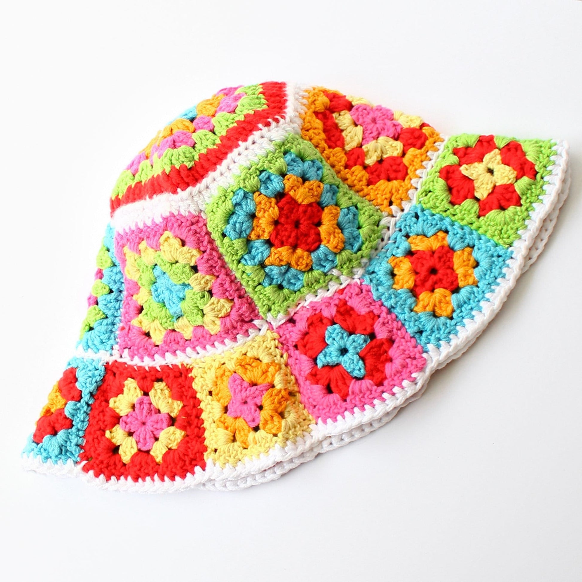 ALICE Bucket Hat Crochet Pattern | Granny Square Sun Hat | PDF - Hakel Liebe