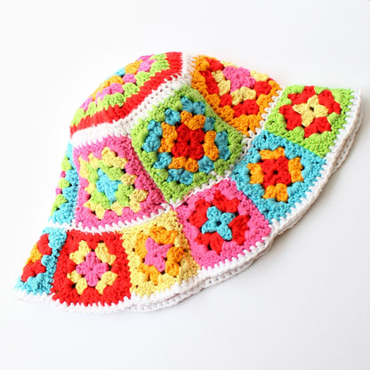 ALICE Bucket Hat Crochet Pattern | Granny Square Sun Hat | PDF - Hakel Liebe