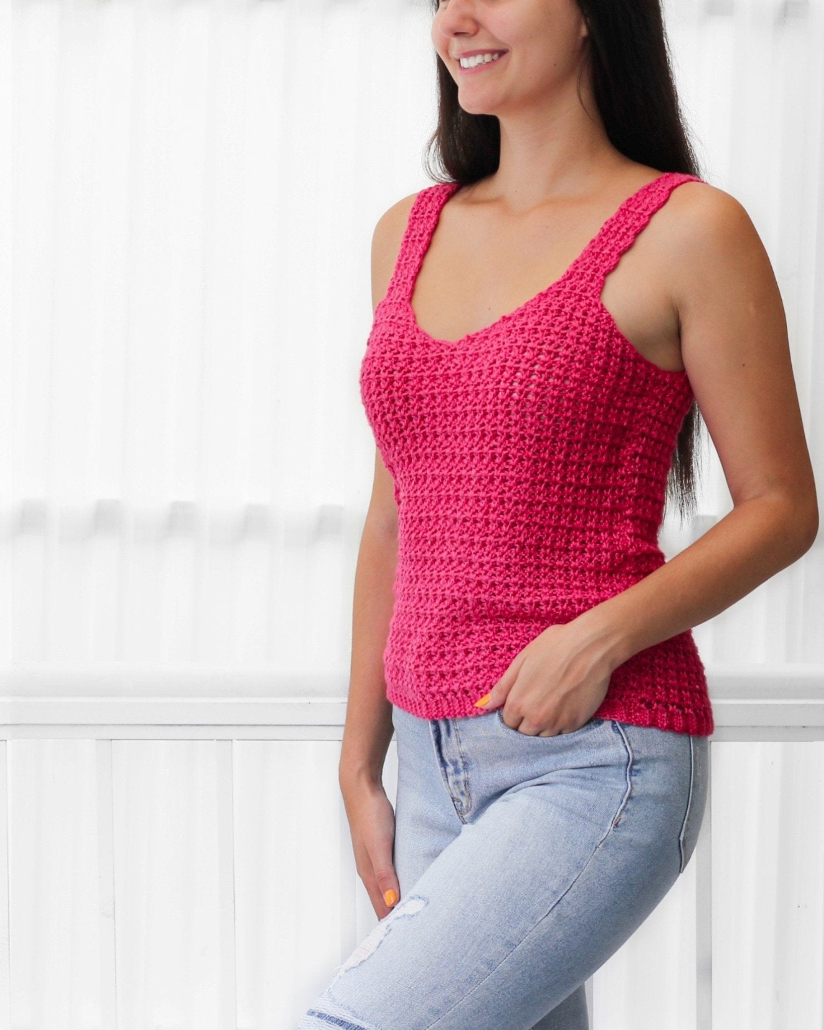 ALLISON Lace Camisole Crochet Pattern | Airy First-Garment Favorite | PDF (XS–3XL) - Hakel Liebe