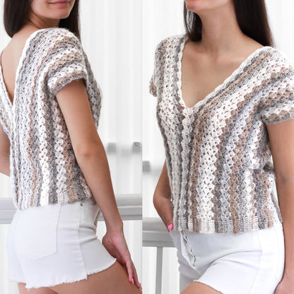 AMANDA Boho Top Crochet Pattern | One-Repeat Easiest Summer Top | PDF (XS–2XL) - Hakel Liebe
