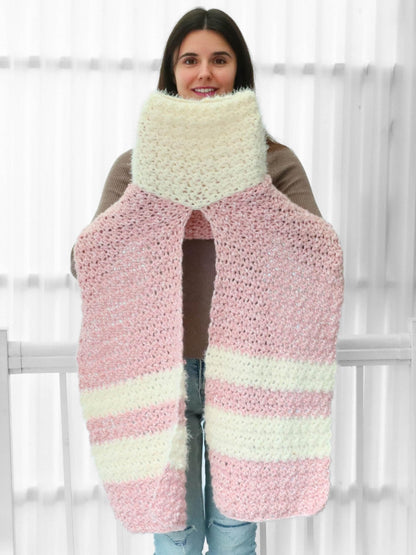 AMARA Hooded Scarf Crochet Pattern | Hood, Wrap & Turtleneck in One | PDF (Kids–Adult) - Hakel Liebe