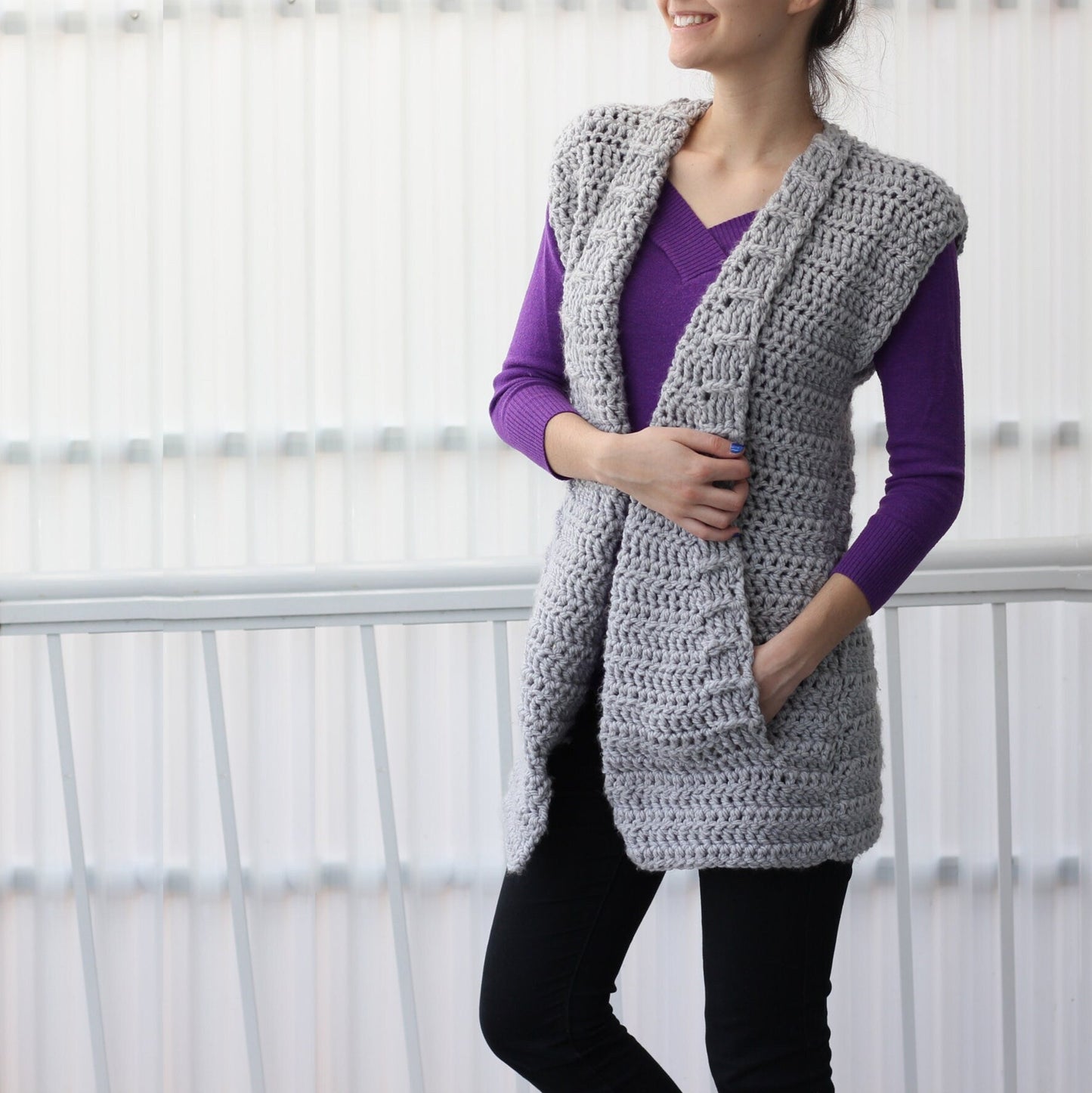 ARIA Vest Crochet Pattern | Flat-Worked Family Sizes 7Y–3XL | PDF - Hakel Liebe