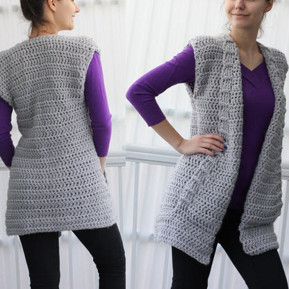 ARIA Vest Crochet Pattern | Flat-Worked Family Sizes 7Y–3XL | PDF - Hakel Liebe
