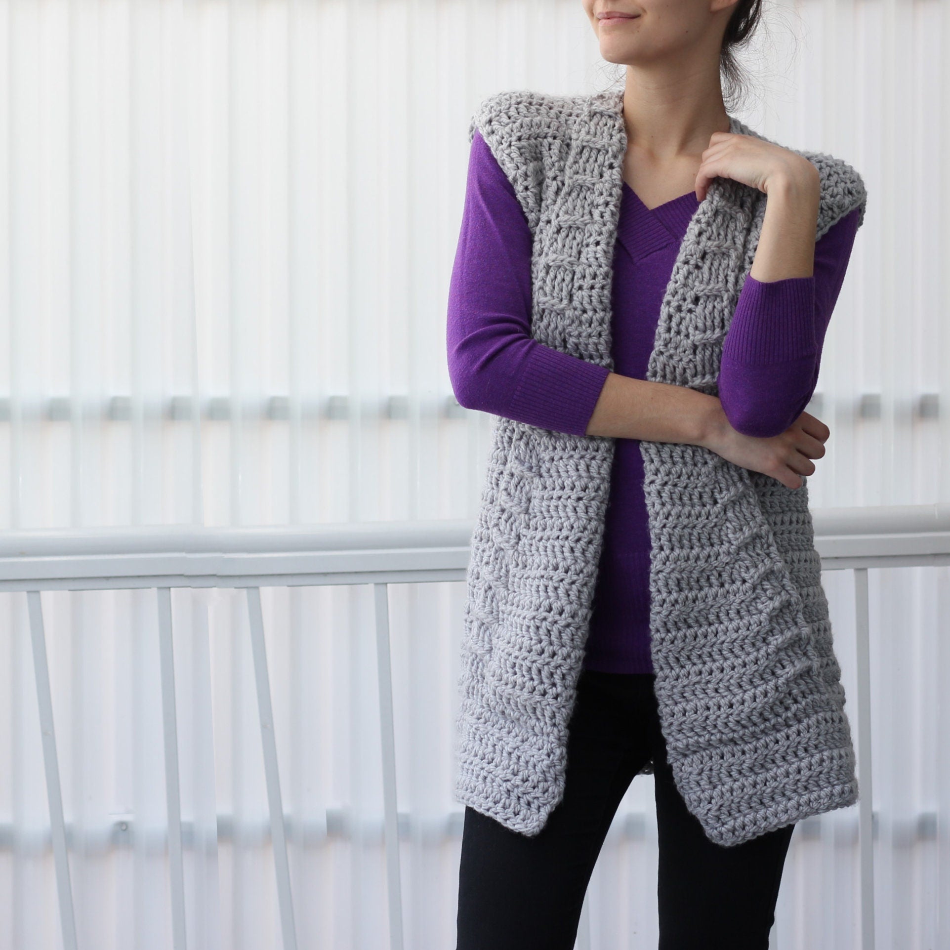 ARIA Vest Crochet Pattern | Flat-Worked Family Sizes 7Y–3XL | PDF - Hakel Liebe