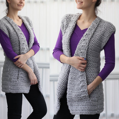 ARIA Vest Crochet Pattern | Flat-Worked Family Sizes 7Y–3XL | PDF - Hakel Liebe