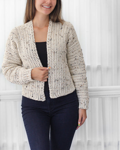 ASHLEY Cardigan Crochet Pattern | Weekend-Ready Everyday Layer | PDF (XS–3XL) - Hakel Liebe
