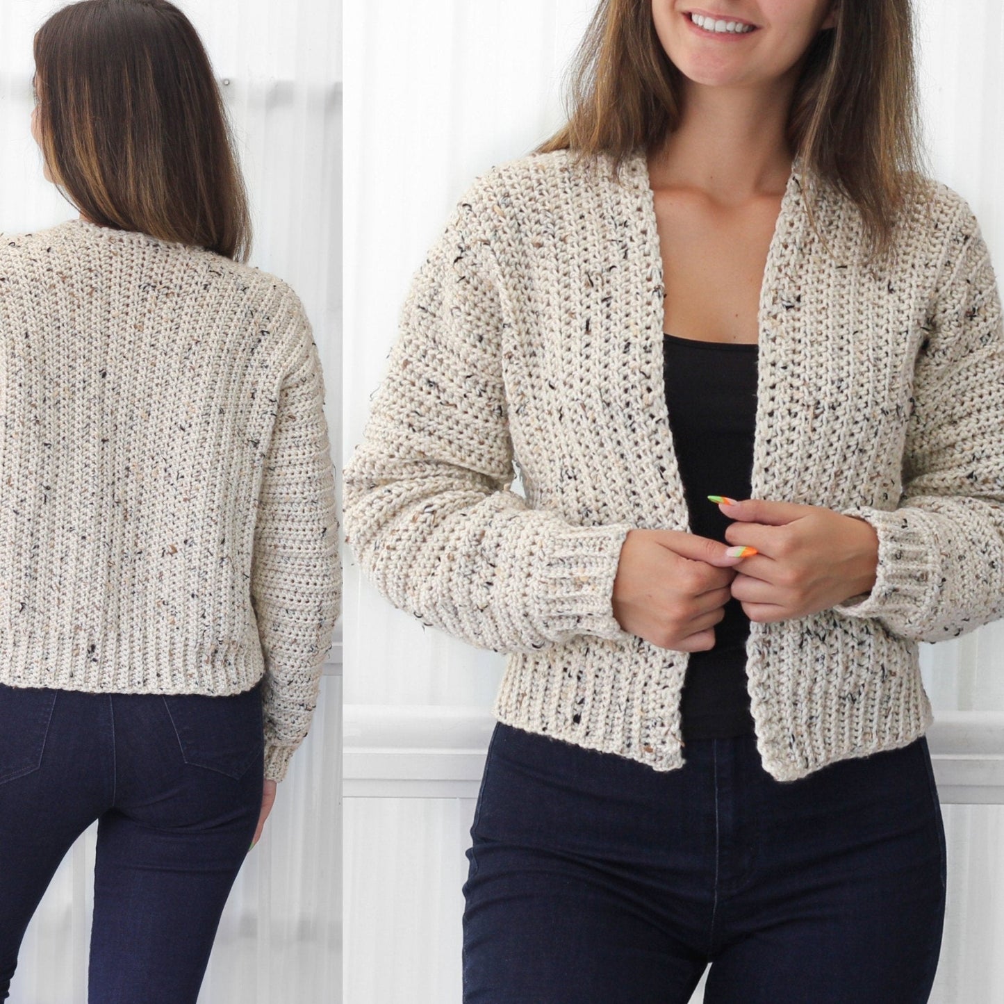 ASHLEY Cardigan Crochet Pattern | Weekend-Ready Everyday Layer | PDF (XS–3XL) - Hakel Liebe