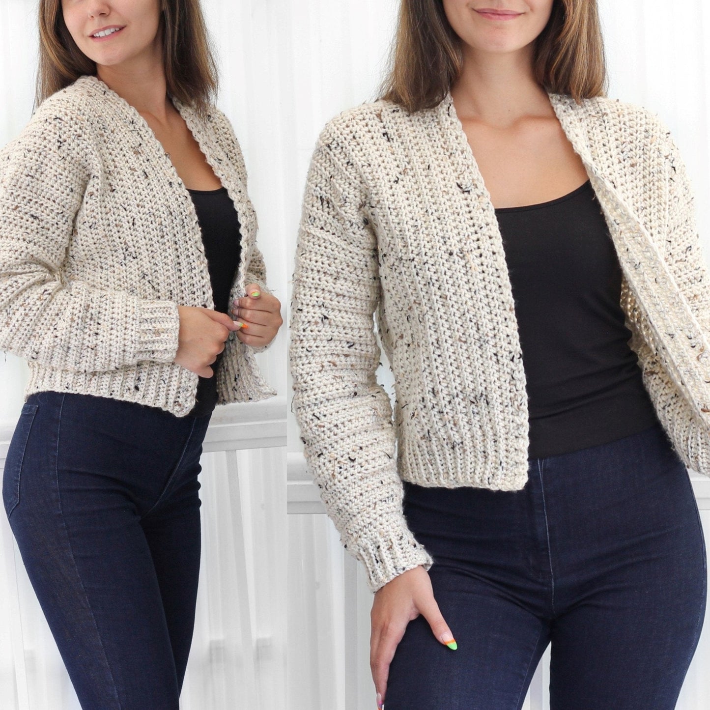 ASHLEY Cardigan Crochet Pattern | Weekend-Ready Everyday Layer | PDF (XS–3XL) - Hakel Liebe
