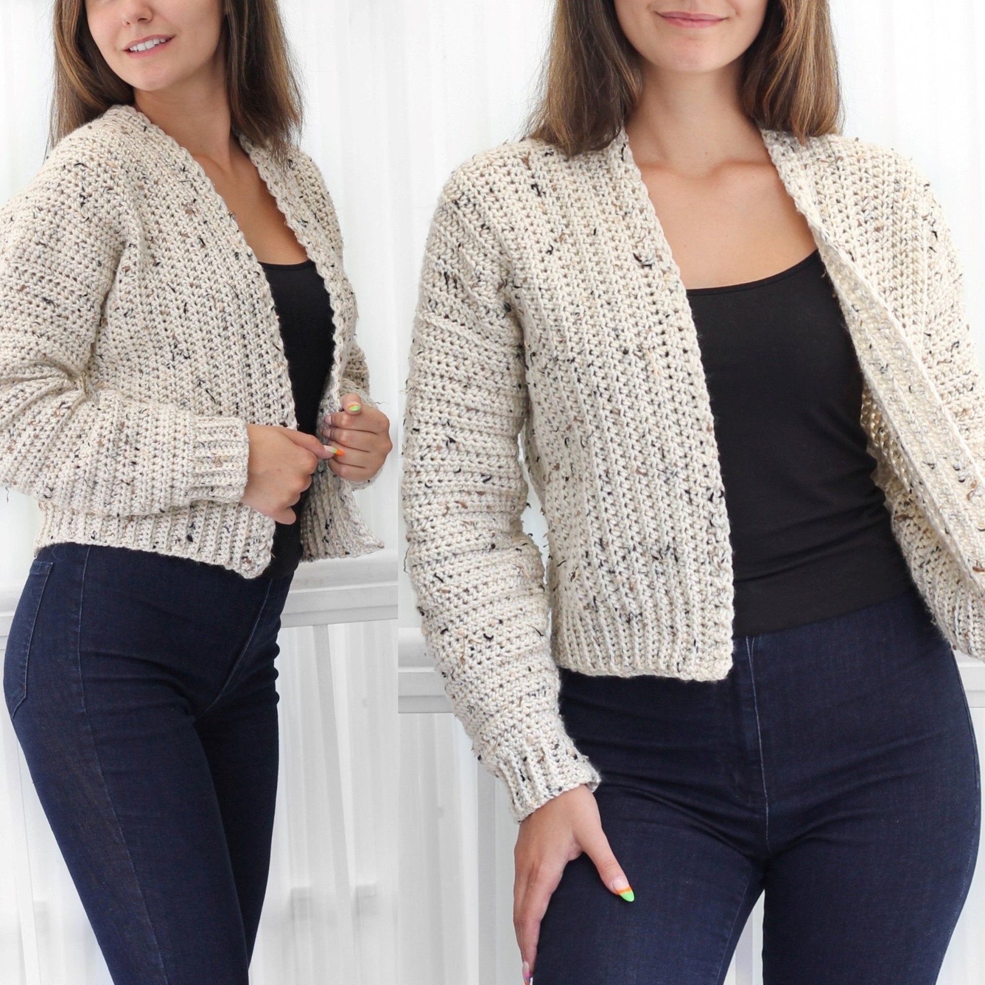 ASHLEY Cardigan Crochet Pattern | Weekend-Ready Everyday Layer | PDF (XS–3XL) - Hakel Liebe