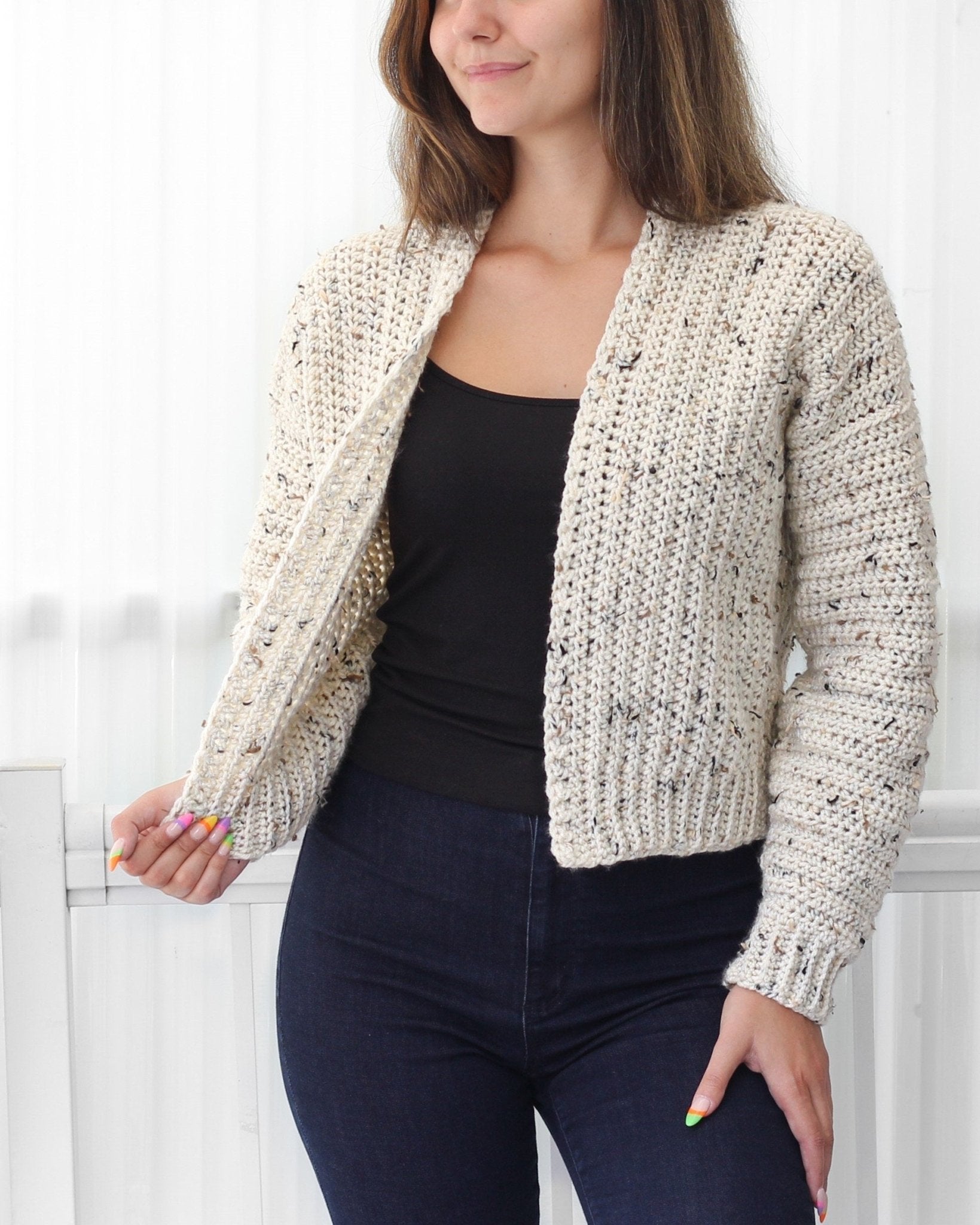 ASHLEY Cardigan Crochet Pattern | Weekend-Ready Everyday Layer | PDF (XS–3XL) - Hakel Liebe