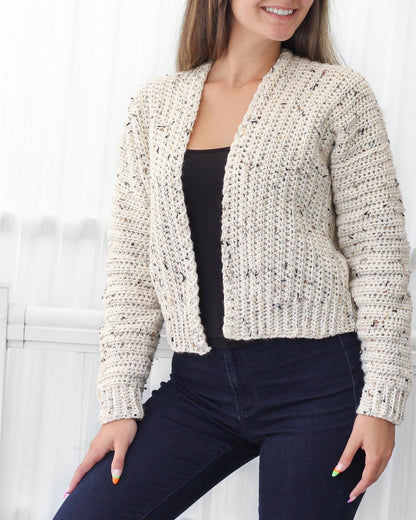 ASHLEY Cardigan Crochet Pattern | Weekend-Ready Everyday Layer | PDF (XS–3XL) - Hakel Liebe