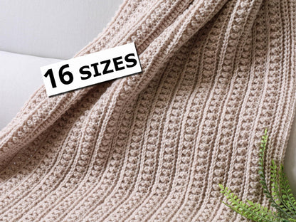 ATHENA Blanket Crochet Pattern | Two Textures, 16 Sizes | PDF - Hakel Liebe