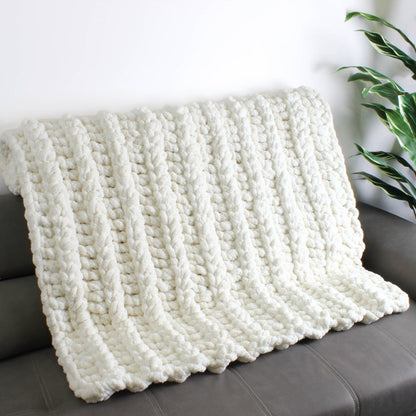 BANFF Chunky Blanket Crochet Pattern | Jumbo-Yarn Weekend Throw | PDF (3 Sizes) - Hakel Liebe