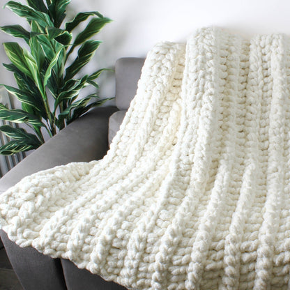 BANFF Chunky Blanket Crochet Pattern | Jumbo-Yarn Weekend Throw | PDF (3 Sizes) - Hakel Liebe