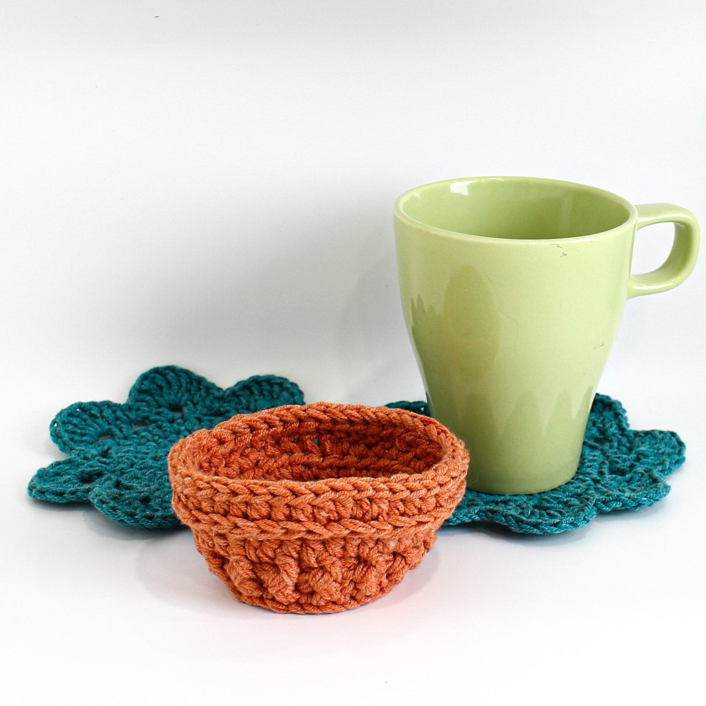 Flower Pot Coasters Crochet Pattern | Flower Pot That Becomes Coasters | PDF - Hakel Liebe