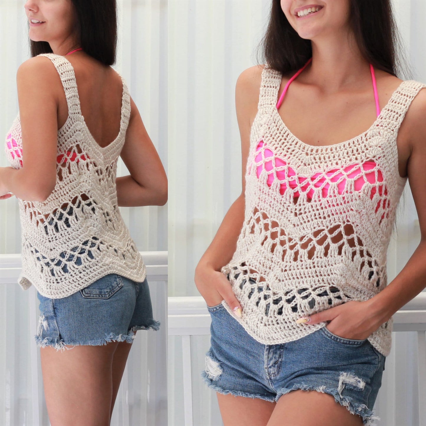 CALIDA Beach Top Crochet Pattern | 21 Rows to Summer | PDF (S–2XL) - Hakel Liebe