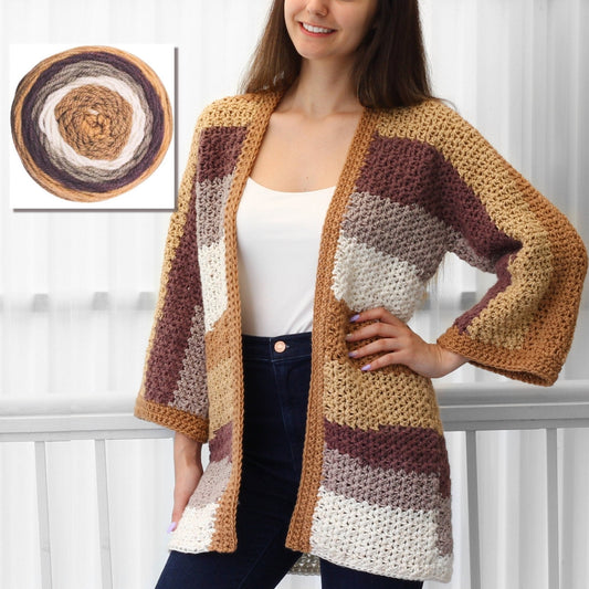 CHLOE Kimono Cardigan Crochet Pattern | One-Piece Lace Layer | PDF (XS–3XL) - Hakel Liebe