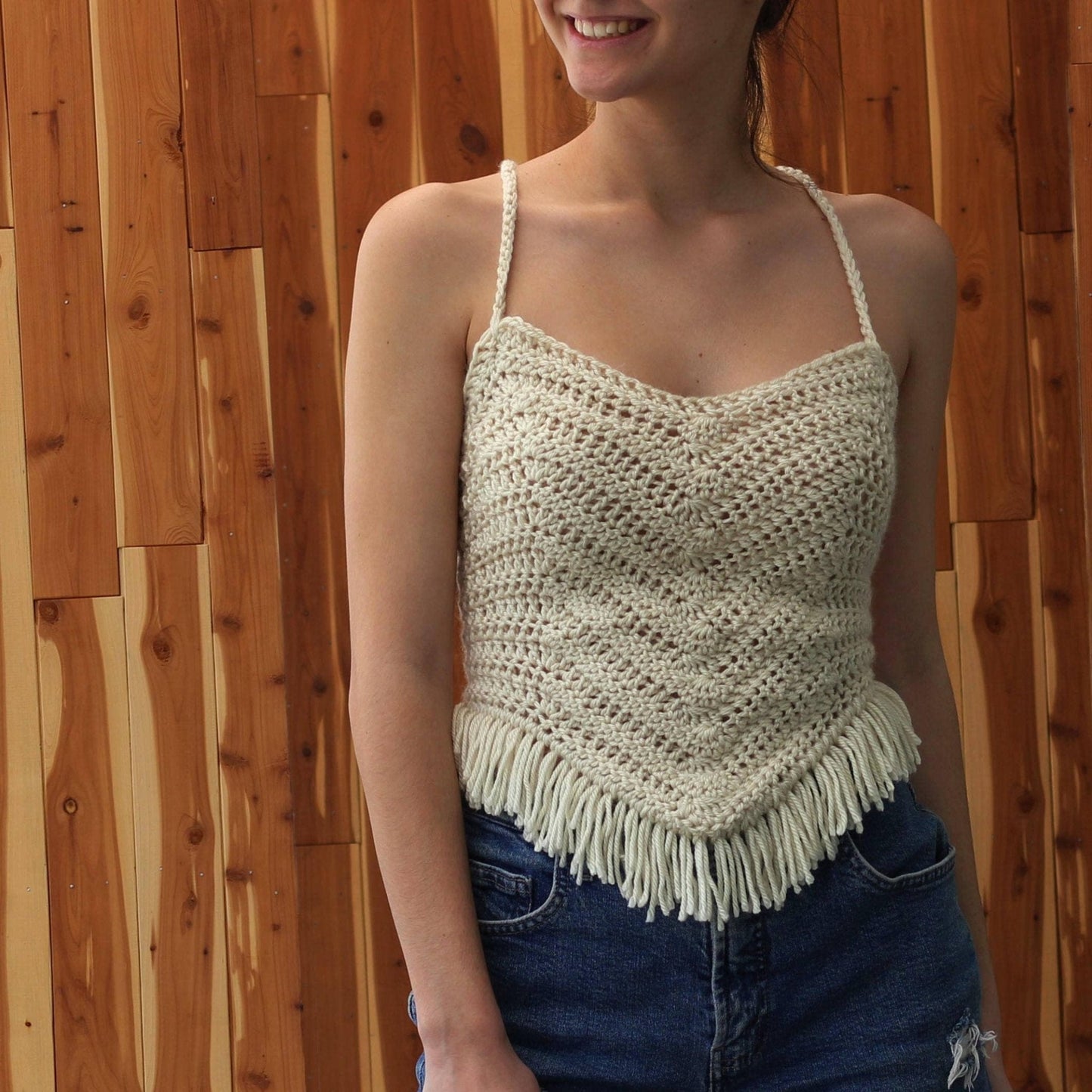 DALIDA Crop Top Crochet Pattern | 17 Rows, Double Crochet Only | PDF (S–3XL) - Hakel Liebe