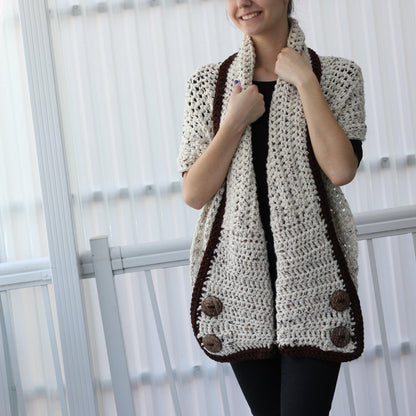 DARLEE Pocket Shawl Crochet Pattern | Wrap with Pockets, 2 Versions | PDF - Hakel Liebe