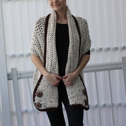 DARLEE Pocket Shawl Crochet Pattern | Wrap with Pockets, 2 Versions | PDF - Hakel Liebe