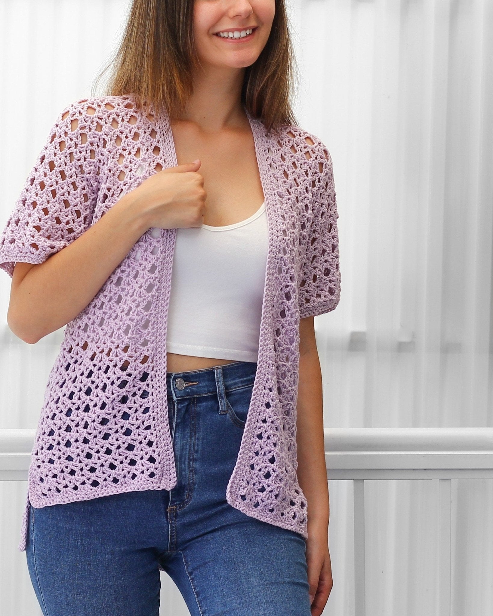 ELIANA Kimono Cardigan Crochet Pattern | Lace Texture, Easy Stitches | PDF (XS–3XL) - Hakel Liebe