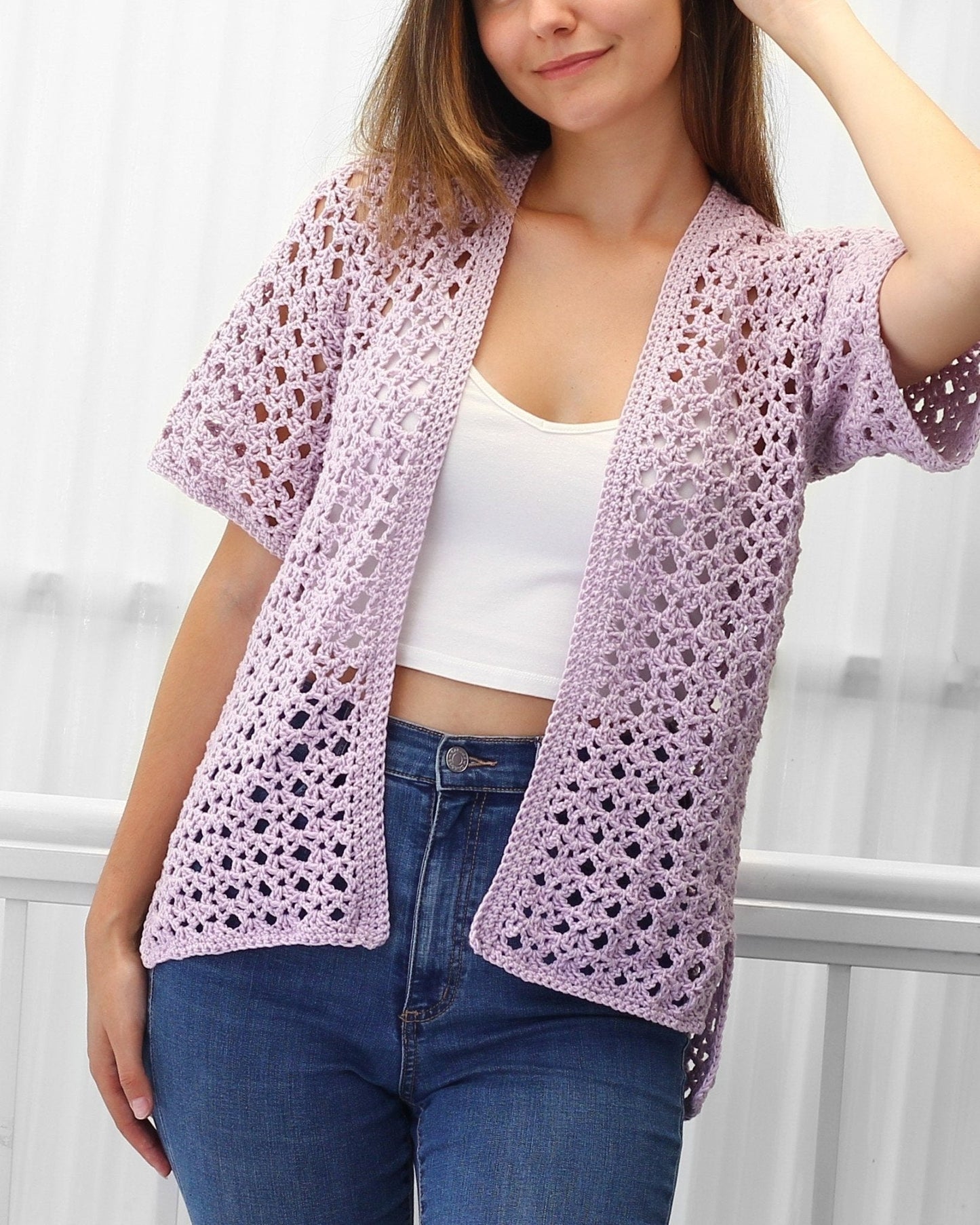 ELIANA Kimono Cardigan Crochet Pattern | Lace Texture, Easy Stitches | PDF (XS–3XL) - Hakel Liebe