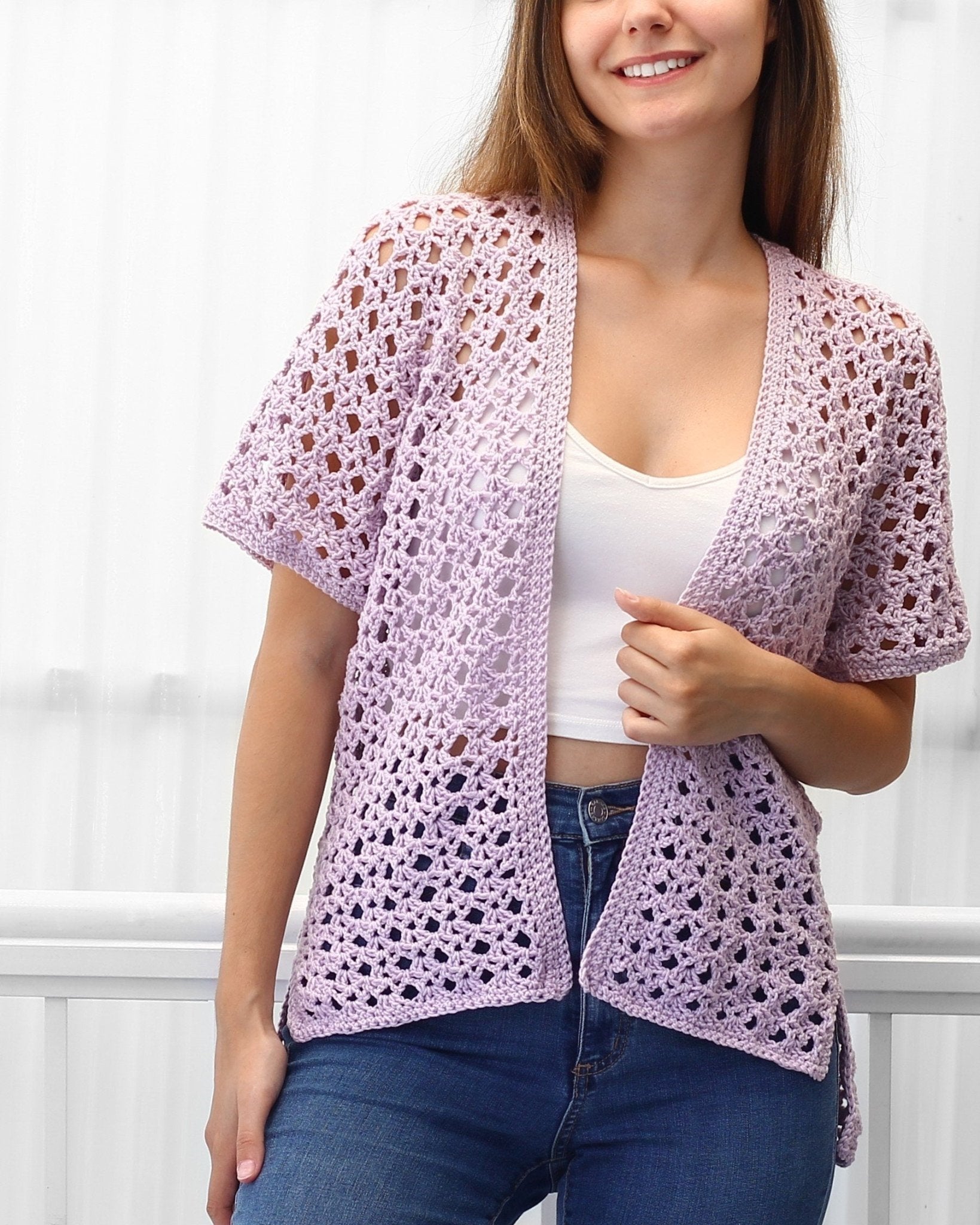 ELIANA Kimono Cardigan Crochet Pattern | Lace Texture, Easy Stitches | PDF (XS–3XL) - Hakel Liebe
