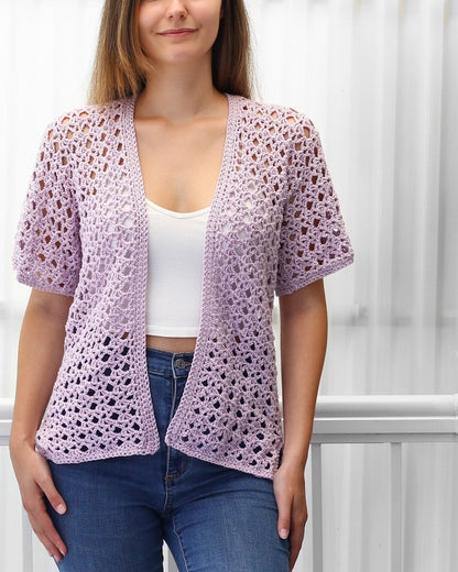 ELIANA Kimono Cardigan Crochet Pattern | Lace Texture, Easy Stitches | PDF (XS–3XL) - Hakel Liebe
