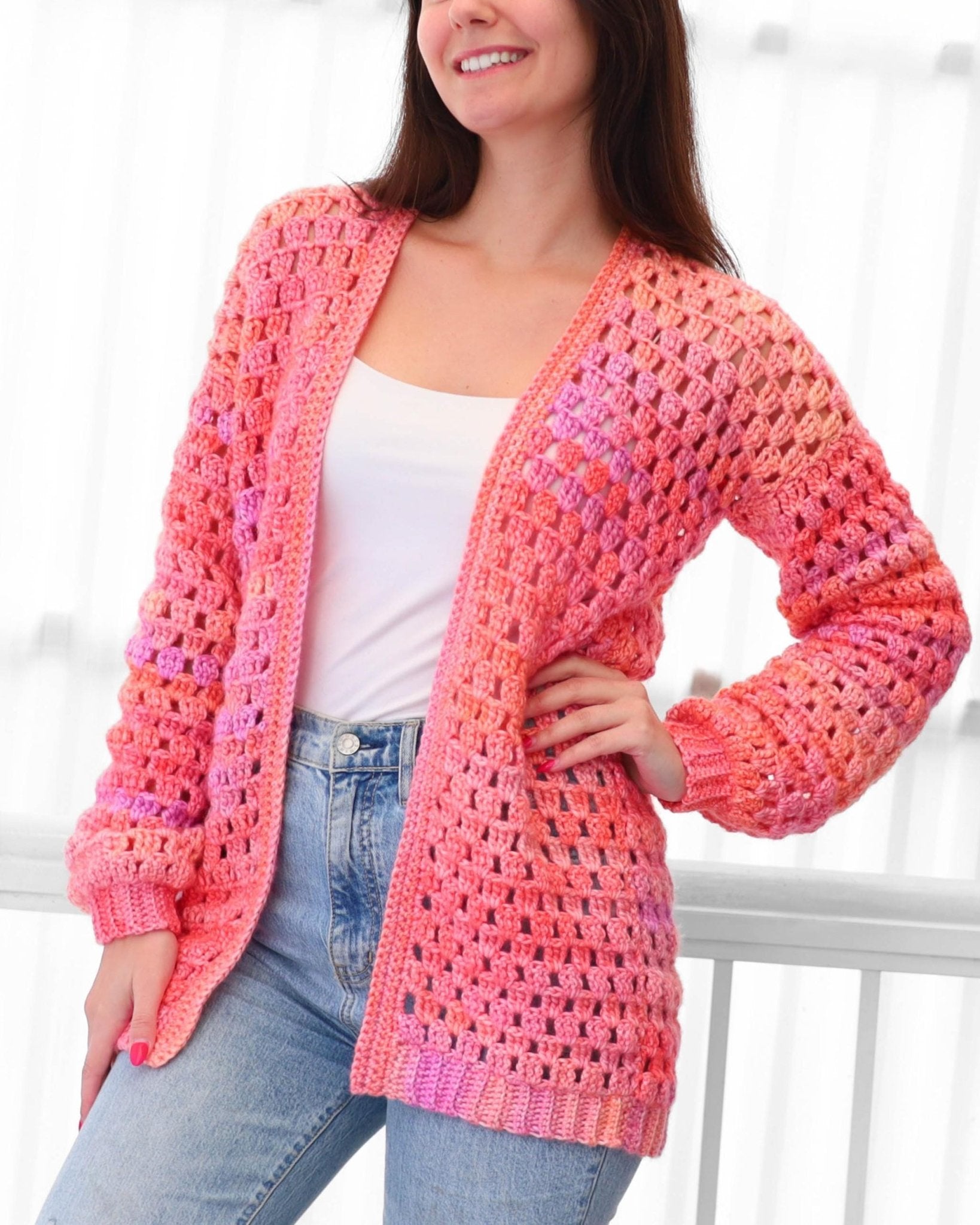 ELOISE Cardigan Crochet Pattern | Cropped & Long Versions Included | PDF (XS–3XL) - Hakel Liebe