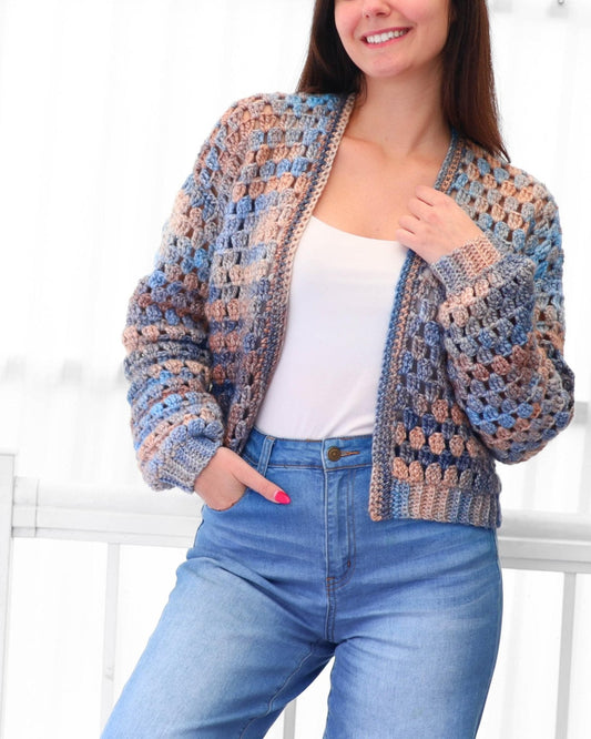 ELOISE Cardigan Crochet Pattern | Cropped & Long Versions Included | PDF (XS–3XL) - Hakel Liebe
