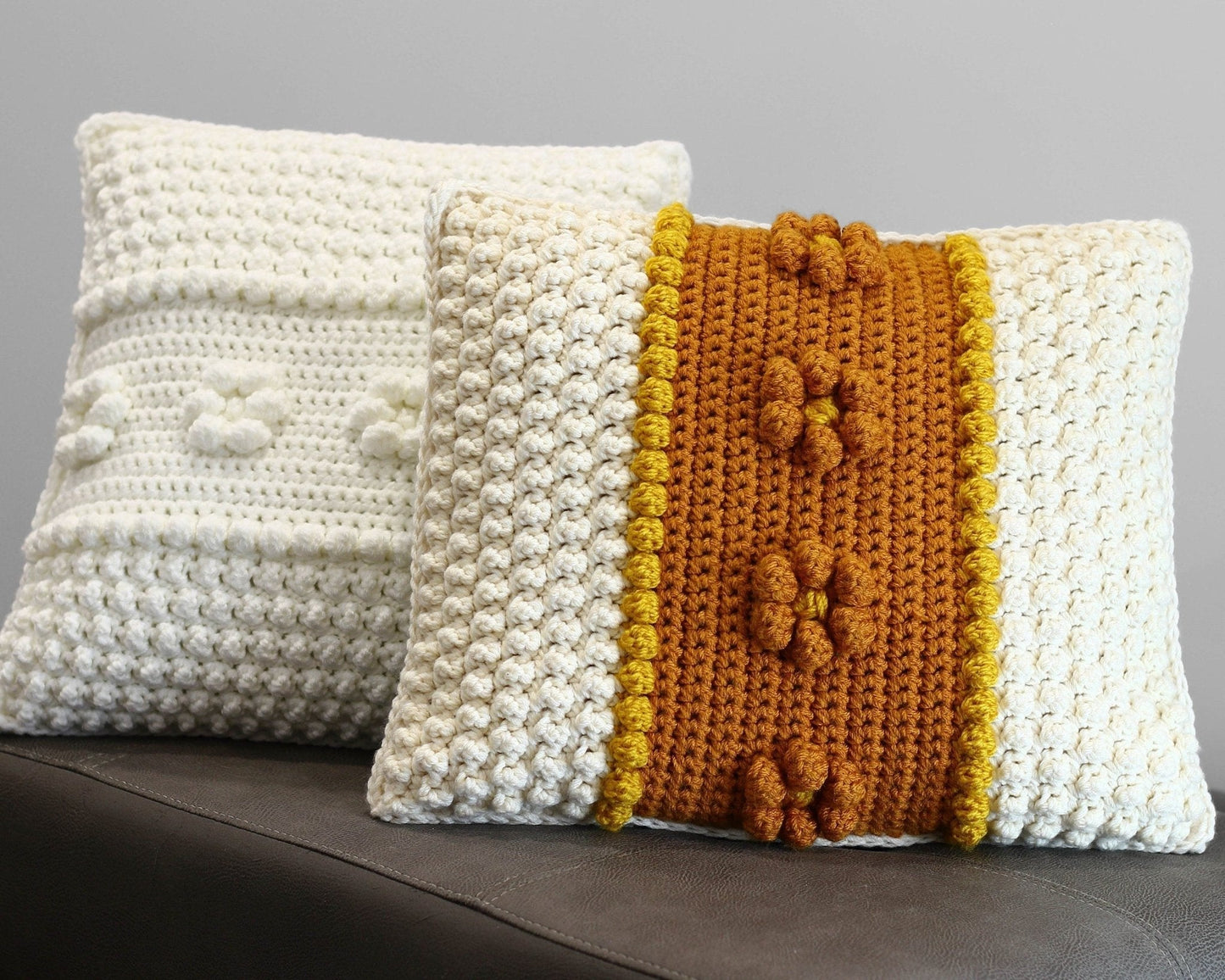 FLORA Bobble Pillow Crochet Pattern | Flower Cushion with Removable Cover | PDF - Hakel Liebe