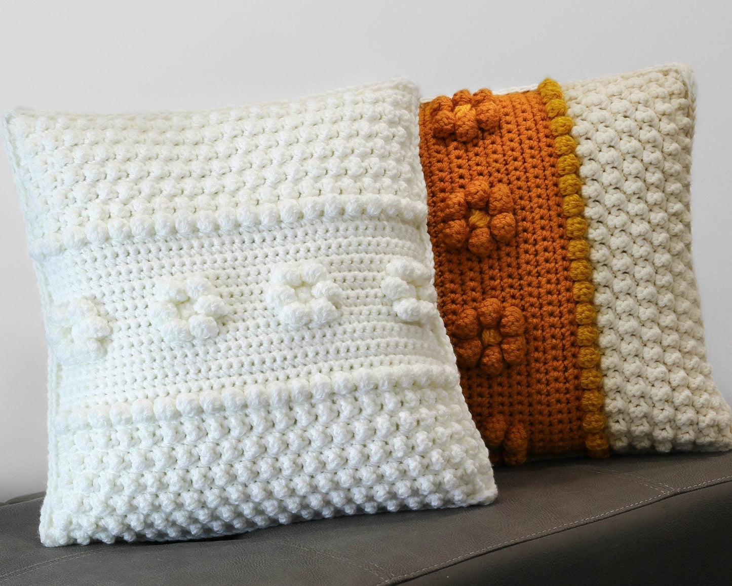 FLORA Bobble Pillow Crochet Pattern | Flower Cushion with Removable Cover | PDF - Hakel Liebe