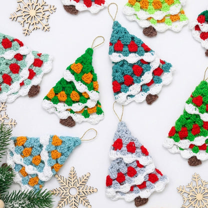 FROSTY Christmas Tree Crochet Pattern | Granny Stitch Fold-Up Tree | PDF (2 Sizes) - Hakel Liebe