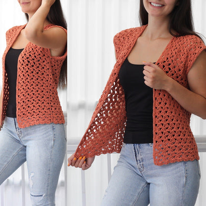 HARPER Summer Cardigan Crochet Pattern | Airy Lace, No Shaping | PDF (XS–3XL) - Hakel Liebe