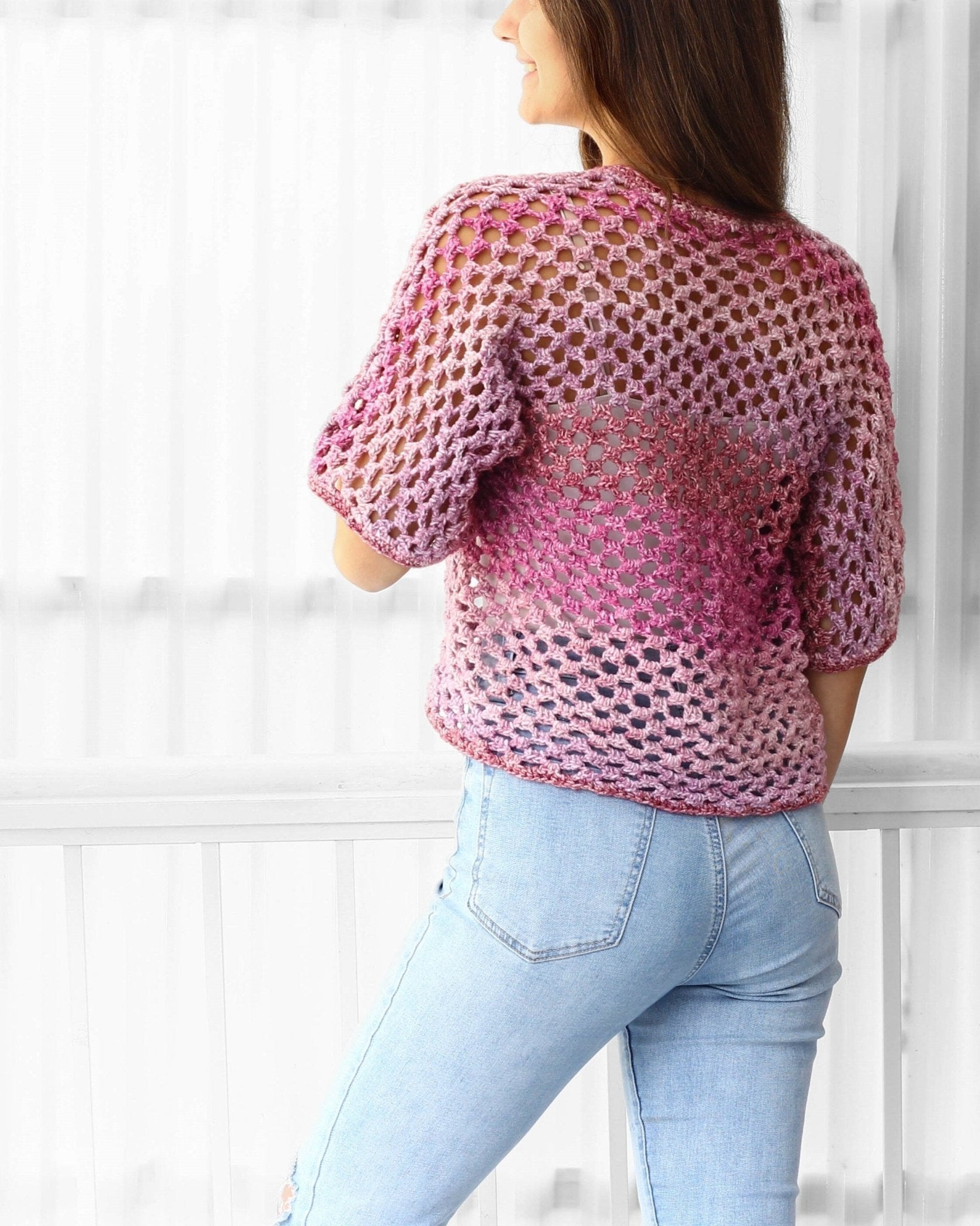 KINSLEY Kimono Cardigan Crochet Pattern | Light Layer, Minimal Seams | PDF (XS–3XL) - Hakel Liebe