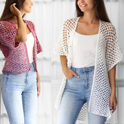 KINSLEY Kimono Cardigan Crochet Pattern | Light Layer, Minimal Seams | PDF (XS–3XL) - Hakel Liebe