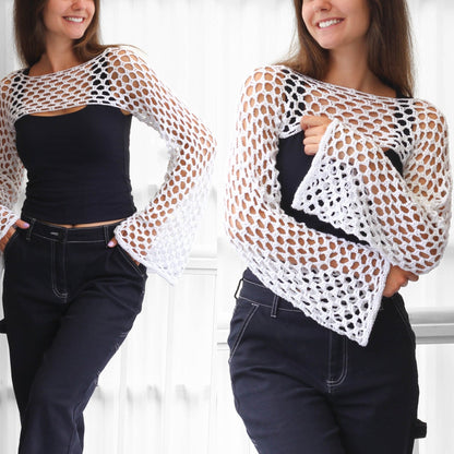 LILY Shrug Bolero Crochet Pattern | Seamless Afternoon Project | PDF (XS–2XL) - Hakel Liebe