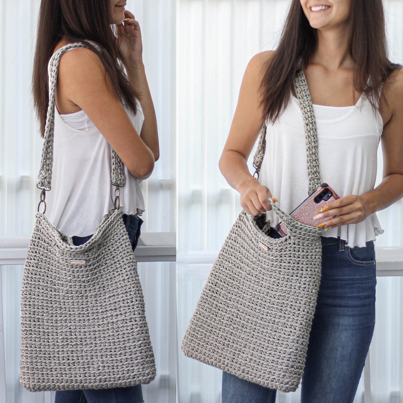 LIMA Convertible Bag Crochet Pattern | Crossbody, Shoulder, Handbag & Tote in One | PDF - Hakel Liebe