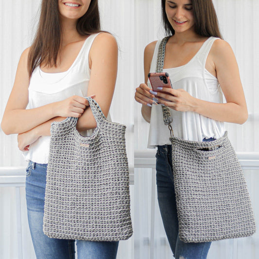 LIMA Convertible Bag Crochet Pattern | Crossbody, Shoulder, Handbag & Tote in One | PDF - Hakel Liebe