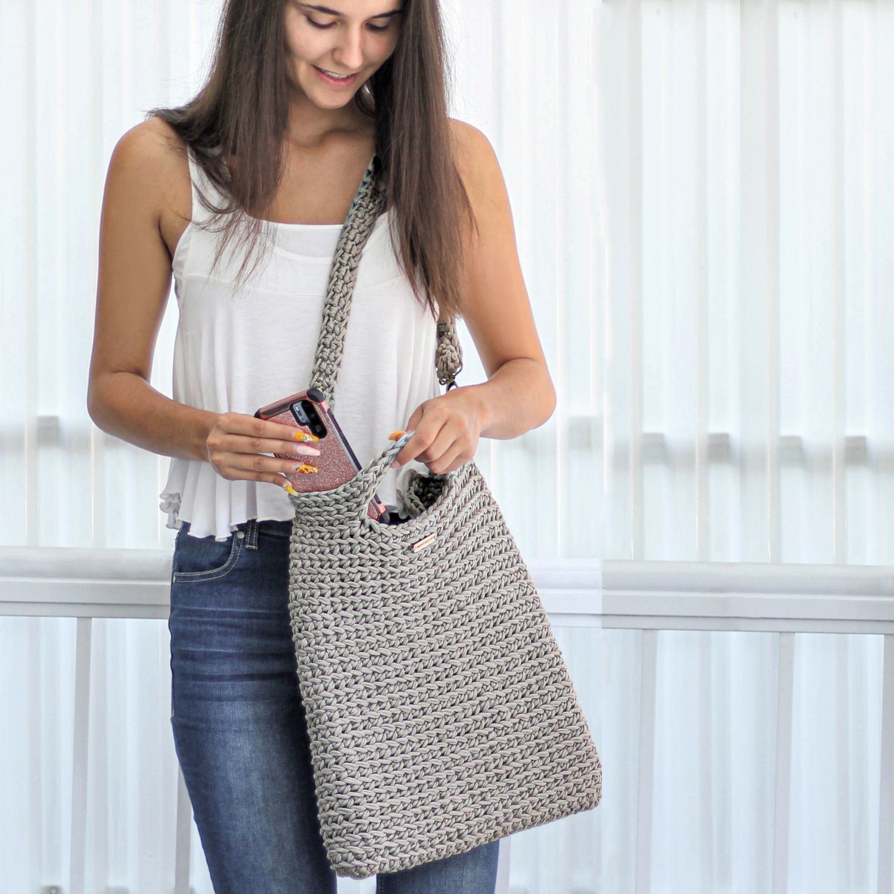 LIMA Convertible Bag Crochet Pattern | Crossbody, Shoulder, Handbag & Tote in One | PDF - Hakel Liebe