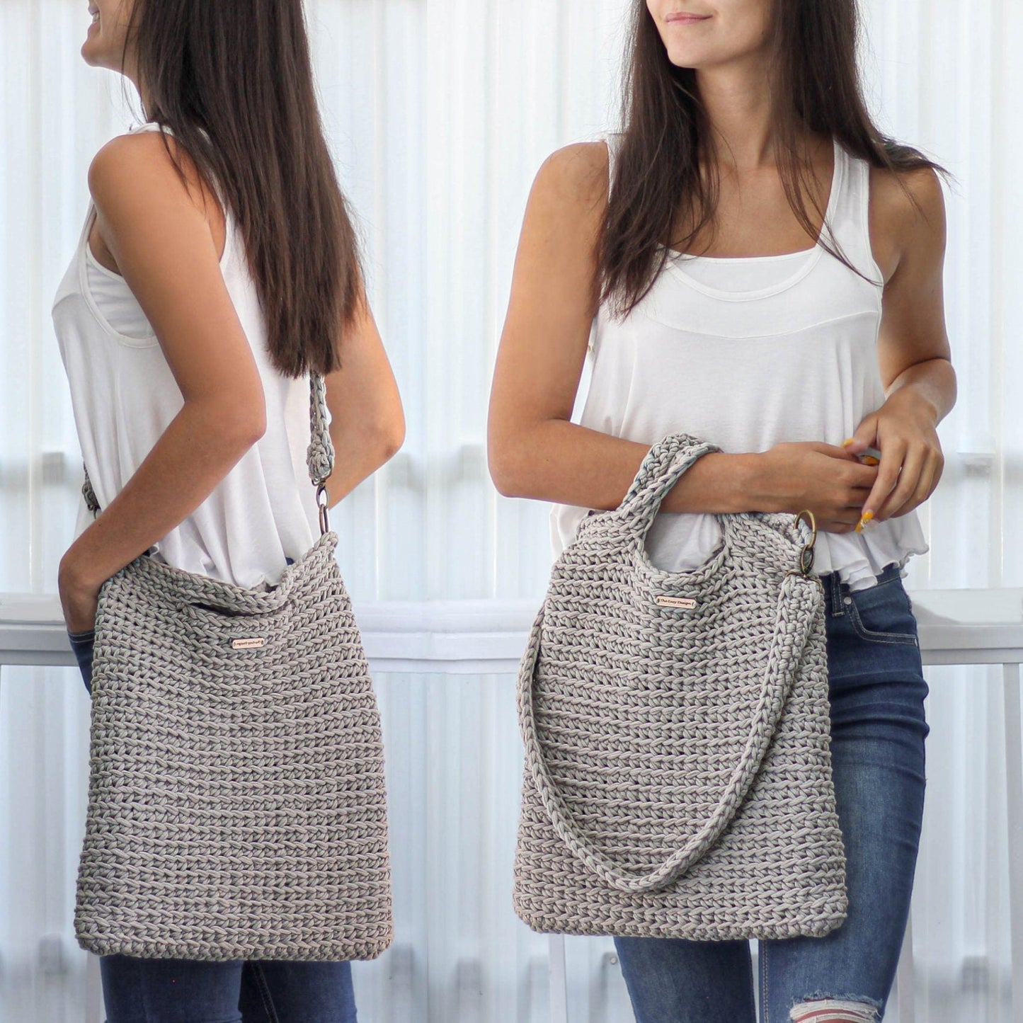 LIMA Convertible Bag Crochet Pattern | Crossbody, Shoulder, Handbag & Tote in One | PDF - Hakel Liebe
